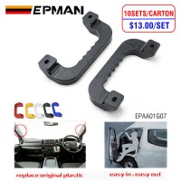 EPMAN 10SETS/CARTON Door Armrest Handrail Cover Trim For Toyota Regius Ace Hiace 2005-2018 Refit Drive Room Aluminum Interior Grab Handle EPAA01G07-10T